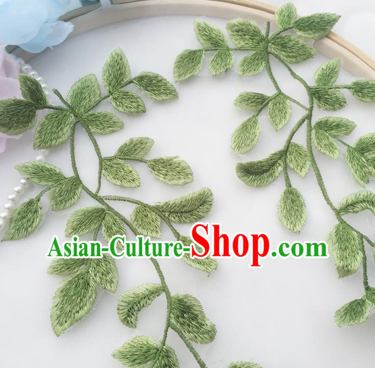 Top Embroidered Green Leaves Patch Garment Tree Branch Accessories Top Embroidered Green Leaves Patch Garment Tree Branch Accessories