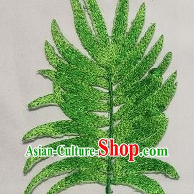 Top Embroidered Palm Frond Patch Costume Tree Leaves Accessories