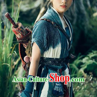 Chinese Film The Yinyang Master Swordswoman Shen Yue Costume Ancient Servant Girl Clothing