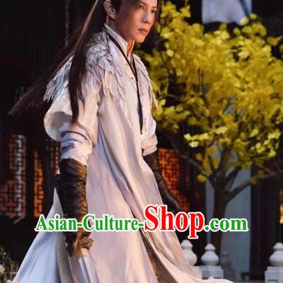 Chinese Traditional Warrior Garments Wu Xia TV Series Heros Di Fei Jing Costume Ancient Swordsman Clothing
