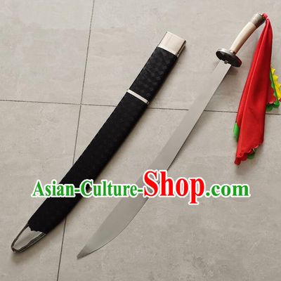 Top Handmade Wushu Blade Tai Chi Broadsword Performance Chinese Stainless Steel Blade