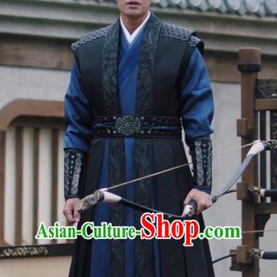 Chinese One and Only TV Series Swordsman Zhou Sheng Chen Garments Ancient Young Knight Clothing Traditional Hero Costume