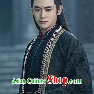 Chinese Traditional Wuxia King Garments TV Series Love and Redemption Luohuo Ji Du Costume Ancient General Clothing