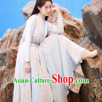 Chinese TV Series Love and Redemption Chu Xuan Ji Dresses Ancient Young Beauty Clothing Traditional Wuxia Swordswoman Garments Costume