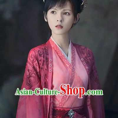 Chinese Traditional Wuxia Swordswoman Garments Costume TV Series Love and Redemption Chu Ling Long Dresses Ancient Young Beauty Clothing
