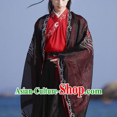 Chinese Ancient Dragon King Clothing Jin Dynasty Prince Garment Costumes Traditional Swordsman Hanfu Dress