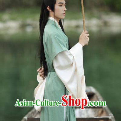 Chinese Ming Dynasty Scholar Garment Costumes Traditional Hanfu Apparel Ancient Swordsman Clothing