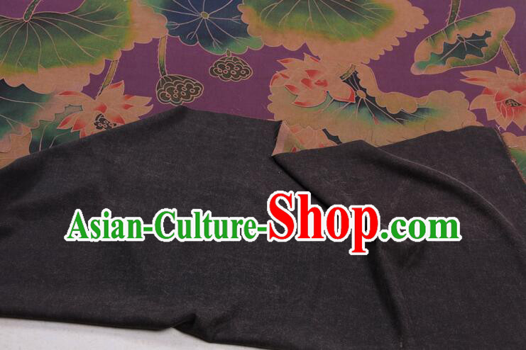 Chinese Traditional Lotus Pattern Design Gambiered Guangdong Gauze Fabric Asian Purple Silk Material Chinese Traditional Lotus Pattern Design Gambiered Guangdong Gauze Fabric Asian Purple Silk Material