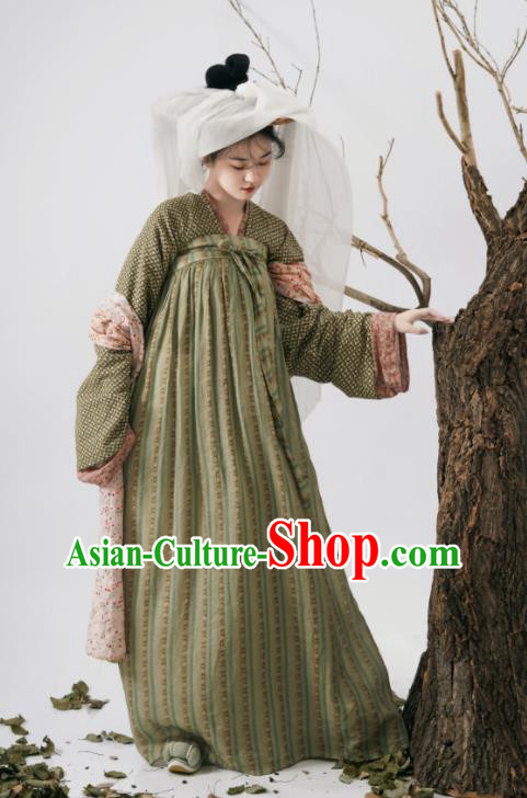 Chinese Ancient Country Lady Dress Tang Dynasty Hanfu Traditional Garment Costumes Complete Set Chinese Ancient Country Lady Dress Tang Dynasty Hanfu Traditional Garment Costumes Complete Set