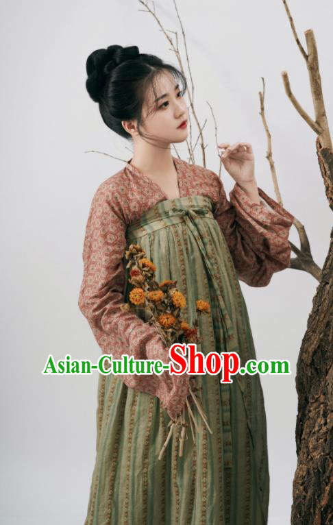 Chinese Ancient Country Lady Dress Tang Dynasty Hanfu Traditional Garment Costumes Complete Set Chinese Ancient Country Lady Dress Tang Dynasty Hanfu Traditional Garment Costumes Complete Set