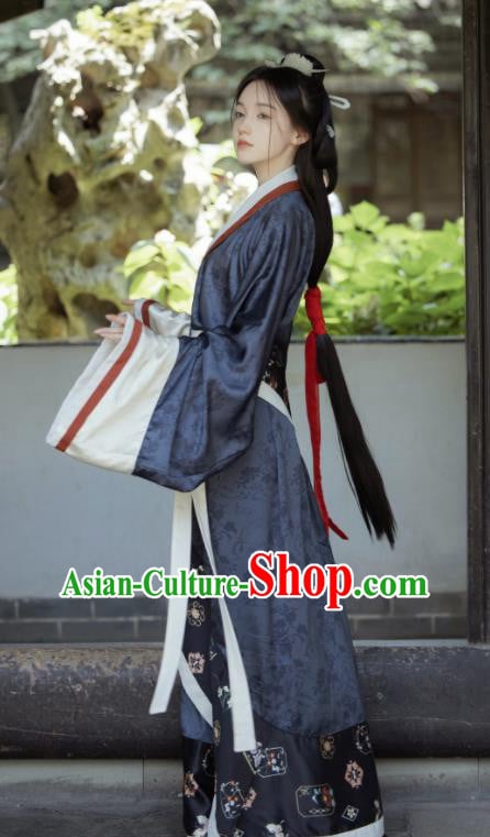 Chinese Traditional Garment Costumes Ancient Palace Lady Dress Han Dynasty Hanfu Curving Front Robe Chinese Traditional Garment Costumes Ancient Palace Lady Dress Han Dynasty Hanfu Curving Front Robe