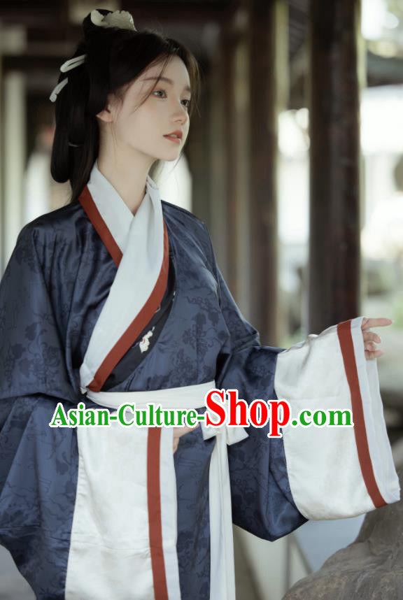Chinese Traditional Garment Costumes Ancient Palace Lady Dress Han Dynasty Hanfu Curving Front Robe Chinese Traditional Garment Costumes Ancient Palace Lady Dress Han Dynasty Hanfu Curving Front Robe