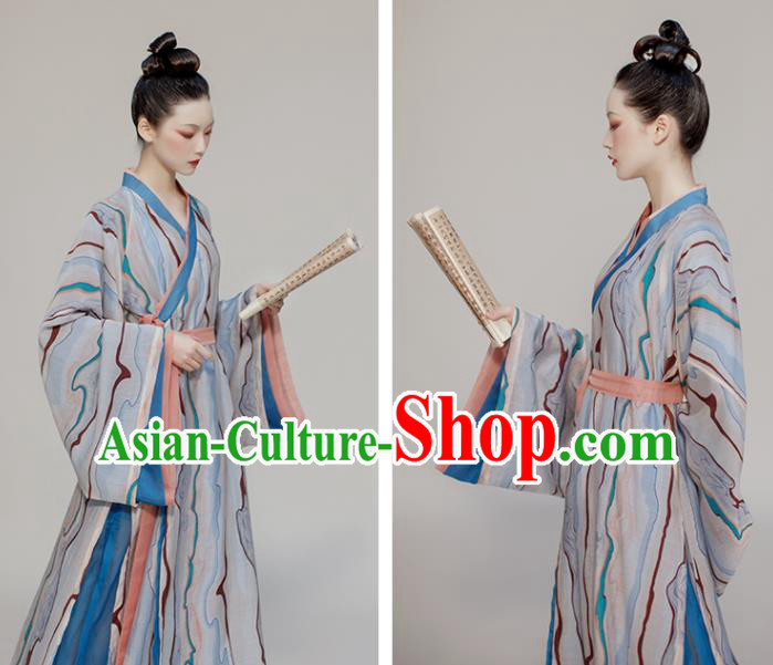 Chinese Traditional Garment Costumes Ancient Young Lady Clothing Han Dynasty Civilian Woman Hanfu Dress Chinese Traditional Garment Costumes Ancient Young Lady Clothing Han Dynasty Civilian Woman Hanfu Dress