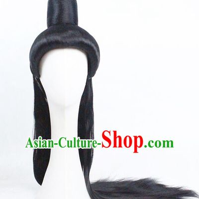 Chinese TV Series Guan Yin Bodhisattva Wig Handmade Gwan Yin Hairpiece Ancient Goddess Headdress