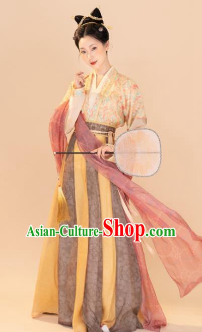 Chinese Tang Dynasty Palace Beauty Garment Costumes Ancient Fairy Clothing Traditional Hanfu Dresses Chinese Tang Dynasty Palace Beauty Garment Costumes Ancient Fairy Clothing Traditional Hanfu Dresses
