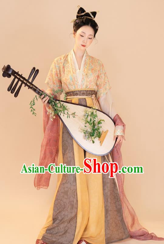 Chinese Tang Dynasty Palace Beauty Garment Costumes Ancient Fairy Clothing Traditional Hanfu Dresses Chinese Tang Dynasty Palace Beauty Garment Costumes Ancient Fairy Clothing Traditional Hanfu Dresses