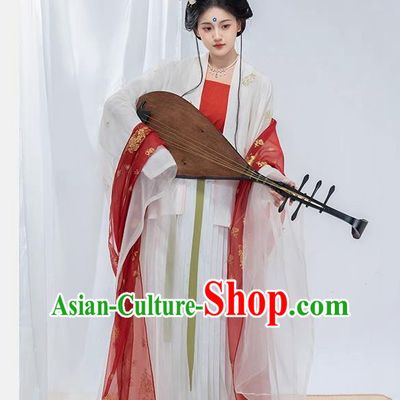China Traditional Song Dynasty Court Woman Hanfu Dresses Ancient Imperial Consort Costumes Complete Set