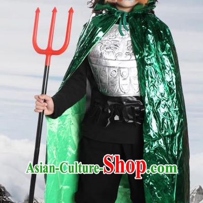 Halloween Cosplay Lion Demon Costume China TV Series Journey to the West Green Lion Monster Clothing