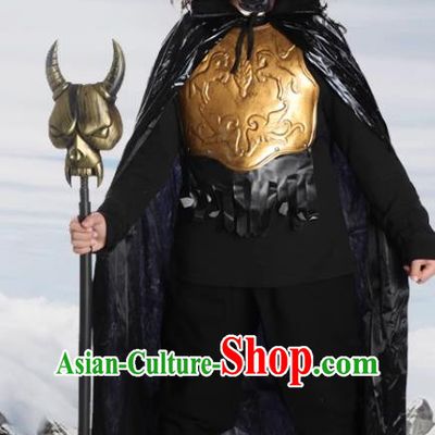 China TV Series Journey to the West Black Bear Monster Clothing Halloween Cosplay Demon Goblin Costume