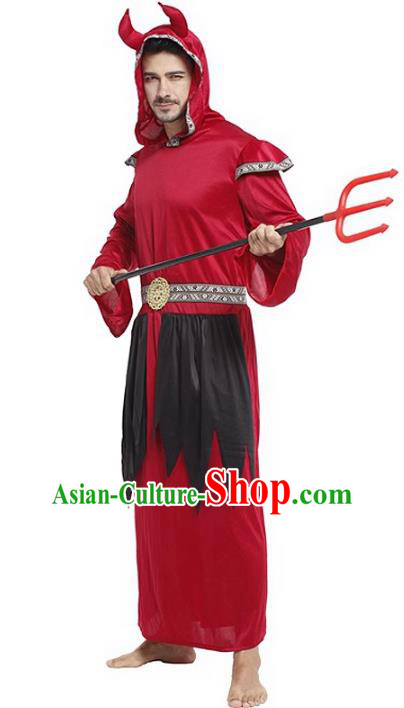 Halloween Cosplay Satan of Death Costume Fancy Ball Demon Red Clothing Halloween Cosplay Satan of Death Costume Fancy Ball Demon Red Clothing