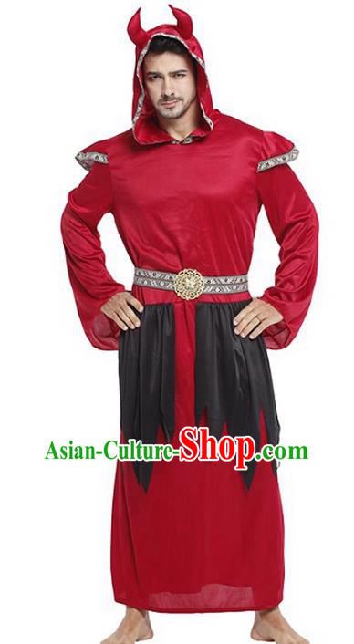 Halloween Cosplay Satan of Death Costume Fancy Ball Demon Red Clothing Halloween Cosplay Satan of Death Costume Fancy Ball Demon Red Clothing
