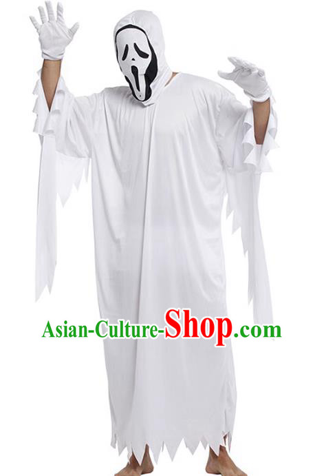 Top Halloween Costume Cosplay White Ghost Robe Fancy Ball Devil Clothing Top Halloween Costume Cosplay White Ghost Robe Fancy Ball Devil Clothing
