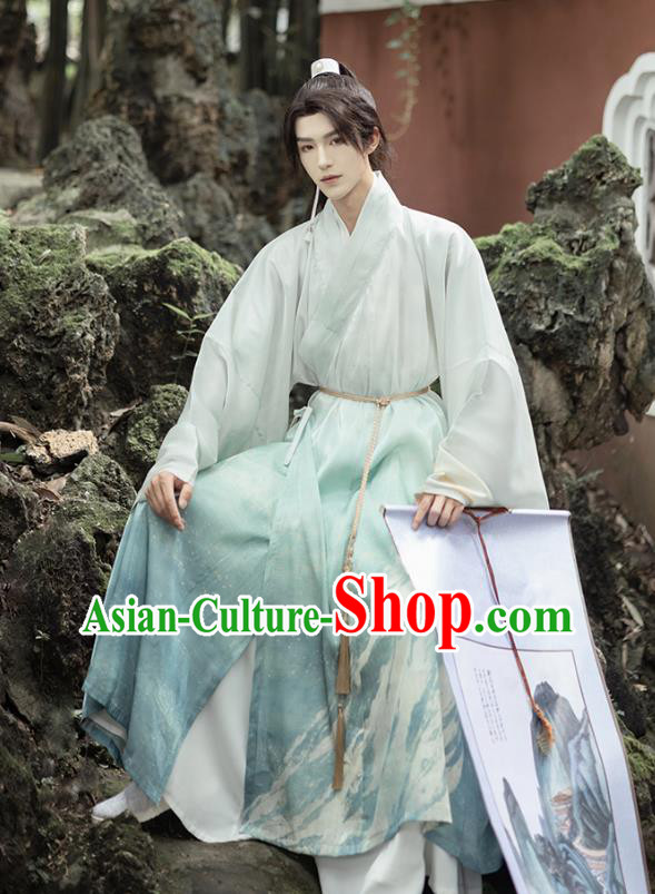 China Traditional Hanfu Robes Ancient Young Childe Costumes Ming Dynasty Swordsman Clothing China Traditional Hanfu Robes Ancient Young Childe Costumes Ming Dynasty Swordsman Clothing