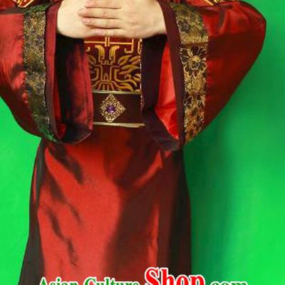 China Tang Dynasty Official Costume Ancient Swordsman Clothing Amazing Detective Di Renjie Wine Red Robe