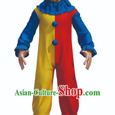 Clown Halloween Fancy Ball Costume Cosplay Joker Outfit
