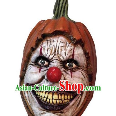 Top Fancy Ball Clown Headwear Cosplay Demon Prop Halloween Horror Pumpkin Mask