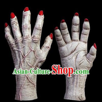 Top Cosplay Demon Prop Halloween Zombie Gloves Fancy Ball Devil Accessories