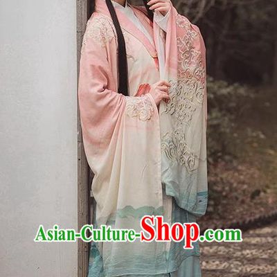 China Ming Dynasty Historical Clothing Traditional Hanfu Embroidered Cape and Mamian Skirt Ancient Royal Princess Costumes