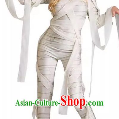 Top Cosplay Mummy Outfit Halloween Party Costume Stage Performance Woman Zombie Clothing