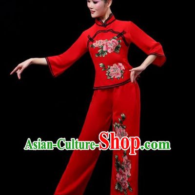 Ethnic Dance Costumes For Middle Aged And Elderly Women Fan Dance Performance Costumes Yangko Costumes Square Dance Suits