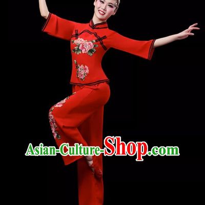 Ethnic Dance Costumes For Middle Aged And Elderly Women Fan Dance Performance Costumes Yangko Costumes Square Dance Suits