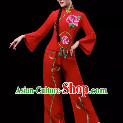 Ethnic Dance Costumes For Middle Aged And Elderly Women Fan Dance Performance Costumes Yangko Costumes Square Dance Suits