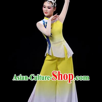 Classical Dance Costumes Yellow River Water Passes In Front Of My House Dance Costumes Fan Dance Costumes Square Dance Competition Yangko Costumes