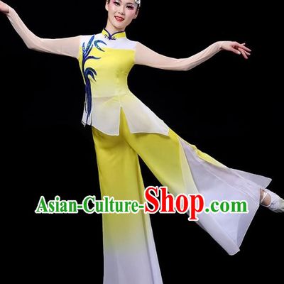 Classical Dance Costumes Yellow River Water Passes In Front Of My House Dance Costumes Fan Dance Costumes Square Dance Competition Yangko Costumes