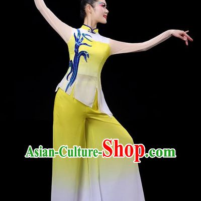 Classical Dance Costumes Yellow River Water Passes In Front Of My House Dance Costumes Fan Dance Costumes Square Dance Competition Yangko Costumes