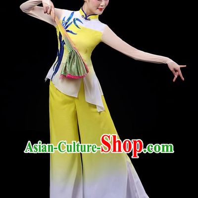Classical Dance Costumes Yellow River Water Passes In Front Of My House Dance Costumes Fan Dance Costumes Square Dance Competition Yangko Costumes