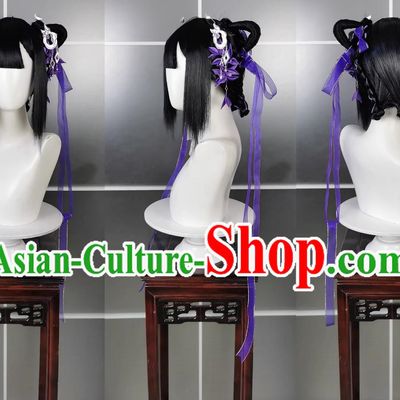 Wanhua Loli Chengji Hualuo Wig Headdress Jianwang 3 Jiansan Cosplay Headpiece
