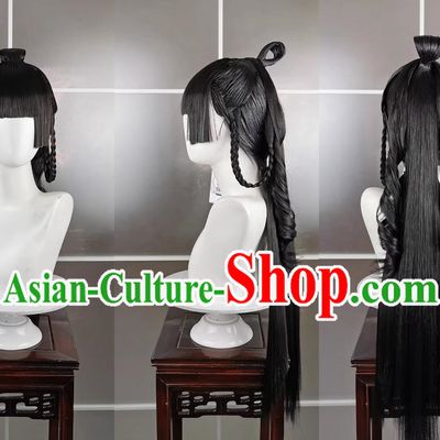 Chunyang Loli He Mengmei Luo Wig Headdress Jianwang 3 Jiansan Cosplay Headpiece