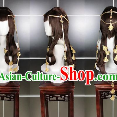 Qixiu Loli Dingguo Xiuluo Wig and Headdress Jianwang 3 Jiansan Cosplay Headpiece