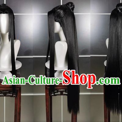 Chunyang Adult Choosing Dao Long Wig Headgear Jianwang 3 Jiansan Cosplay Headpiece
