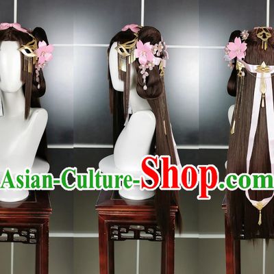 Qixiu Loli Yanyun Xiuluo Wig and Headdress Jianwang 3 Jiansan Cosplay Headpiece