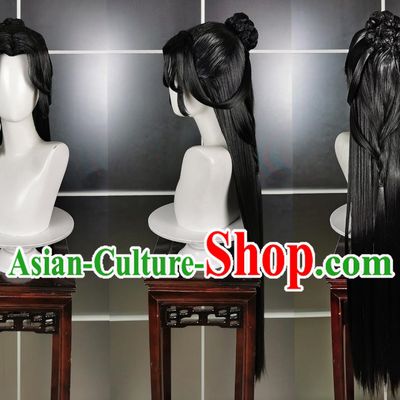 Wanhua Chengfei Master Competition Huajie Wig Headdress Jianwang 3 Jiansan Cosplay Headpiece