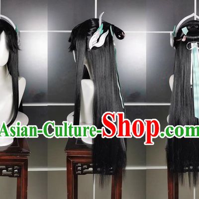 Changge Shota Ling Jueqintai Wig Headdress Jianwang 3 Jiansan Cosplay Headpiece