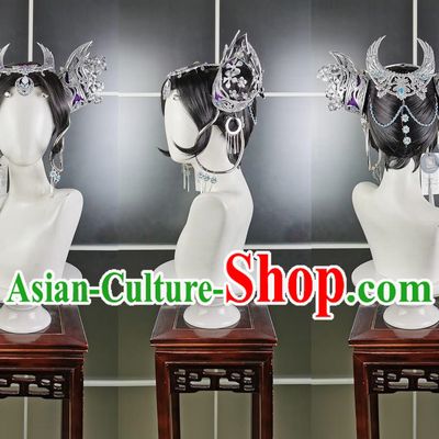 Five Poison Loli Xiaotian Poison Lolita Wig Headgear Jianwang 3 Jiansan Cosplay Headwear Styling Hair