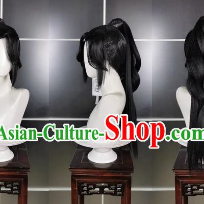 Hidden Sword Adult Chi Ming Er Shao Wig and Headdress Jianwang 3 Jian San Cosplay Headpiece