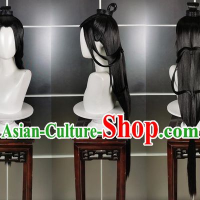 Chunyang Adult Female Pojun Taoist Wig Headdress Jianwang 3 Jiansan Cosplay Headpiece